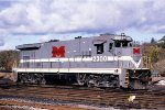 MGA, Monongahela Railway B23-7R 2300 ex-WP 2254 U23B, at Brownsville, Pennsylvania. October 28, 1990. 